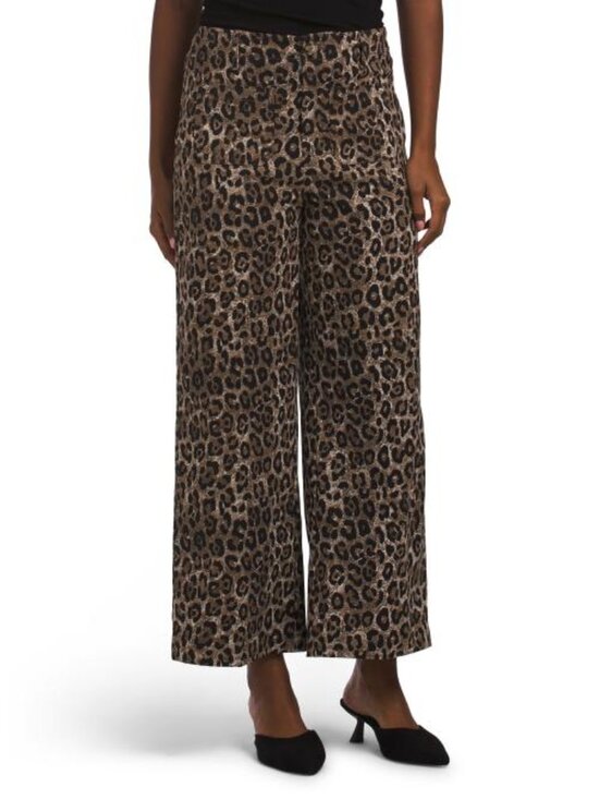 Jules & Leopold Pants - JULES & LEOPOLD Printed Millennium Wide Leg Ankle Trousers